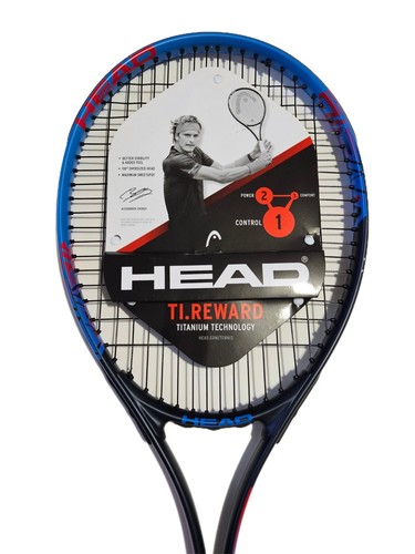 New Head 27" TI Reward Titanium Tech Tennis Racquet Lightweight Oversized 4-3/8 - Picture 2 of 12