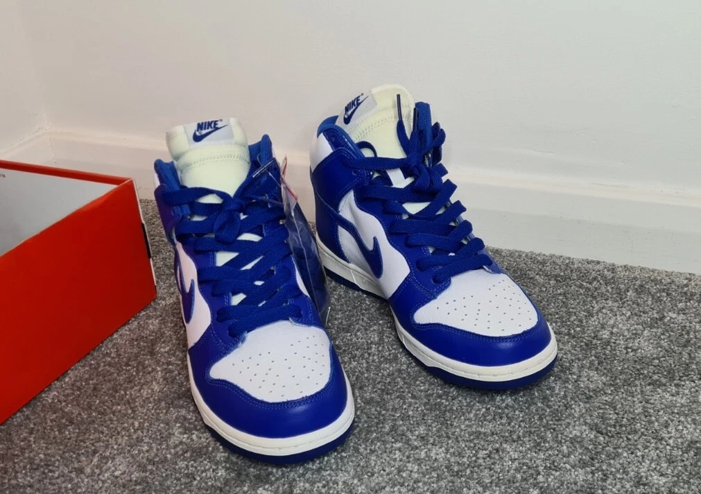 Nike Dunk High Retro QS White/Varsity Royal Kentucky 2016 Blue UK
