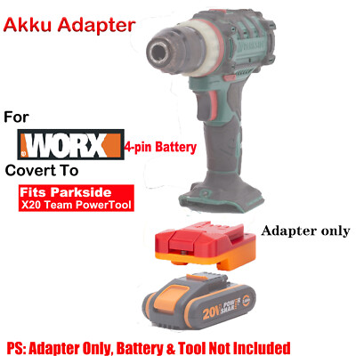 Adapter for Worx 20V 4Pin Li-ion Battery Convert To for Parkside 20V Power  Tools UK