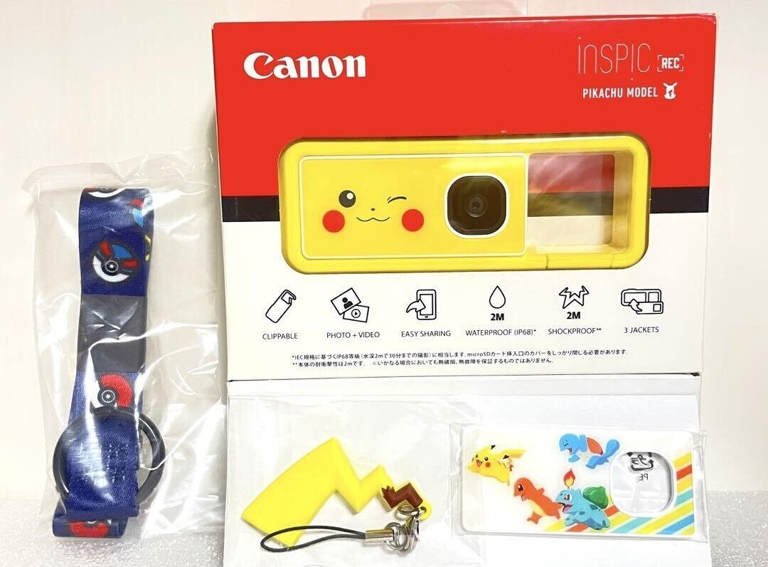 Rare NEW】 Canon iNSPiC REC FV-100 Pikachu Model Pokémon Rare NEW】 Canon iNSPiC REC FV-100 Pikachu Model Pokémon