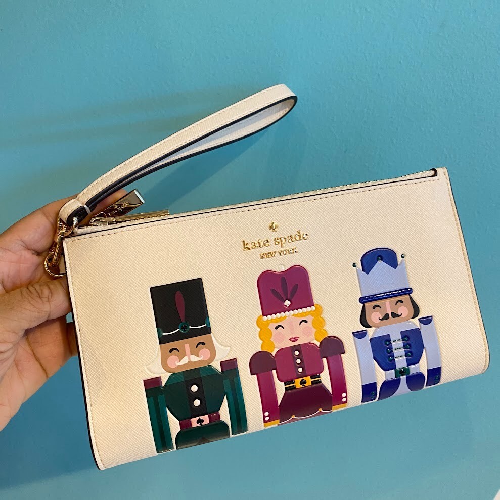 ポーチ Kate Spade Oh What Fun Nutcracker Double Zip Wristlet KJ073 Kate Spade Oh What Fun Nutcracker Double Zip Wristlet KJ073