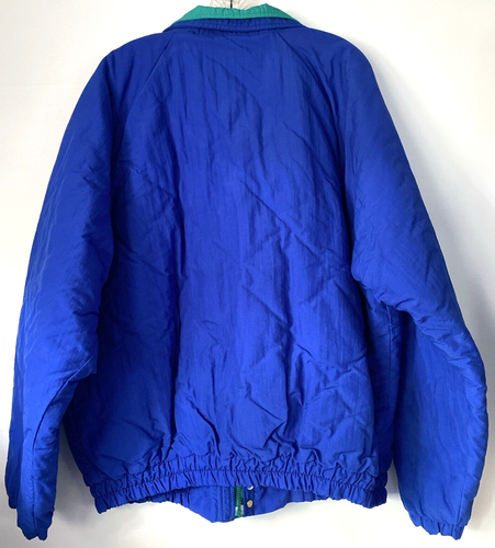 Vaillant Jacket Coat Nylon K Products Mens XL Blue Green Full Zip Quilted VTG - Picture 4 of 11