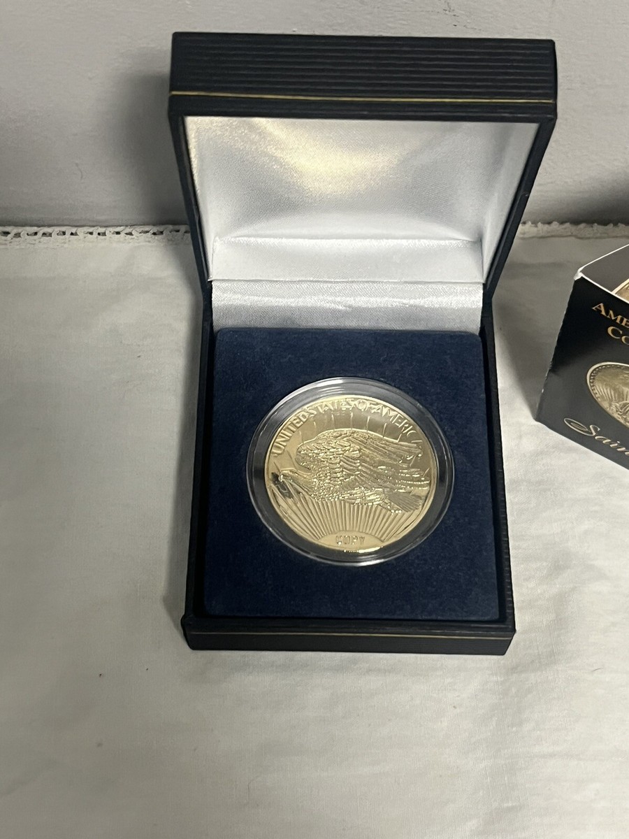 Saint Gaudens 1933 $20 Gold Tone Tribute - 24k Gold Clad Copy In