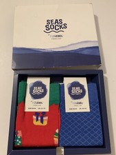 Forebel Seas Socks x2 Pair 4.5-10 Red Parcels  Blue BNWT