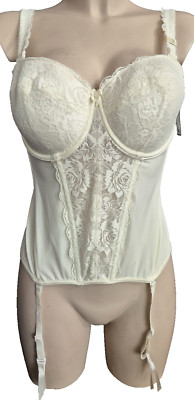 Change Basic Corsage Schalen Bügel-BH Gr.85E UK38DD Korsage mit Strapse & Spitze