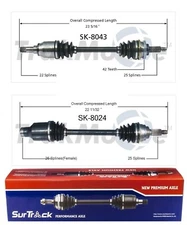 2 Front CV Axle Shafts SurTrack Set for Suzuki Aerio FWD 2002-2003 Aut0.Transm.