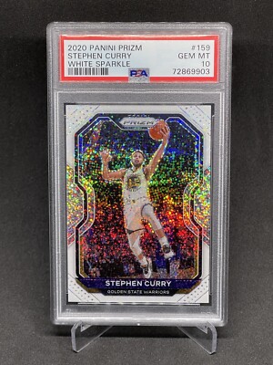 STEPHEN STEPH CURRY PSA 10 2020 PANINI PRIZM BASKETBALL #159 WHITE 