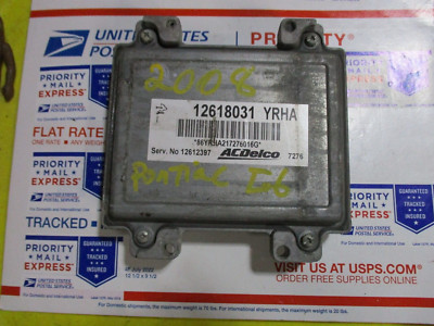    2008  PONTIAC G6 COMPUTER ENGINE CONTROL ECU ECM MODULE Unit YRHA TESTED