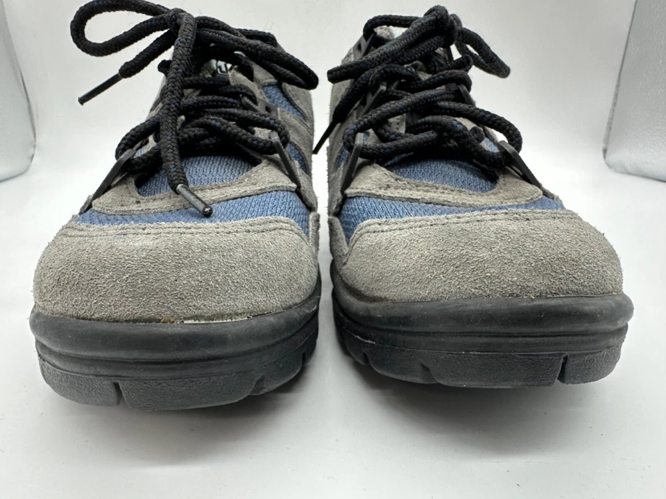 Zapatos de ciclismo Lake para mujer talla 6,5-7 gris azul con cordones malla parte superior baja Foto 2 de 4