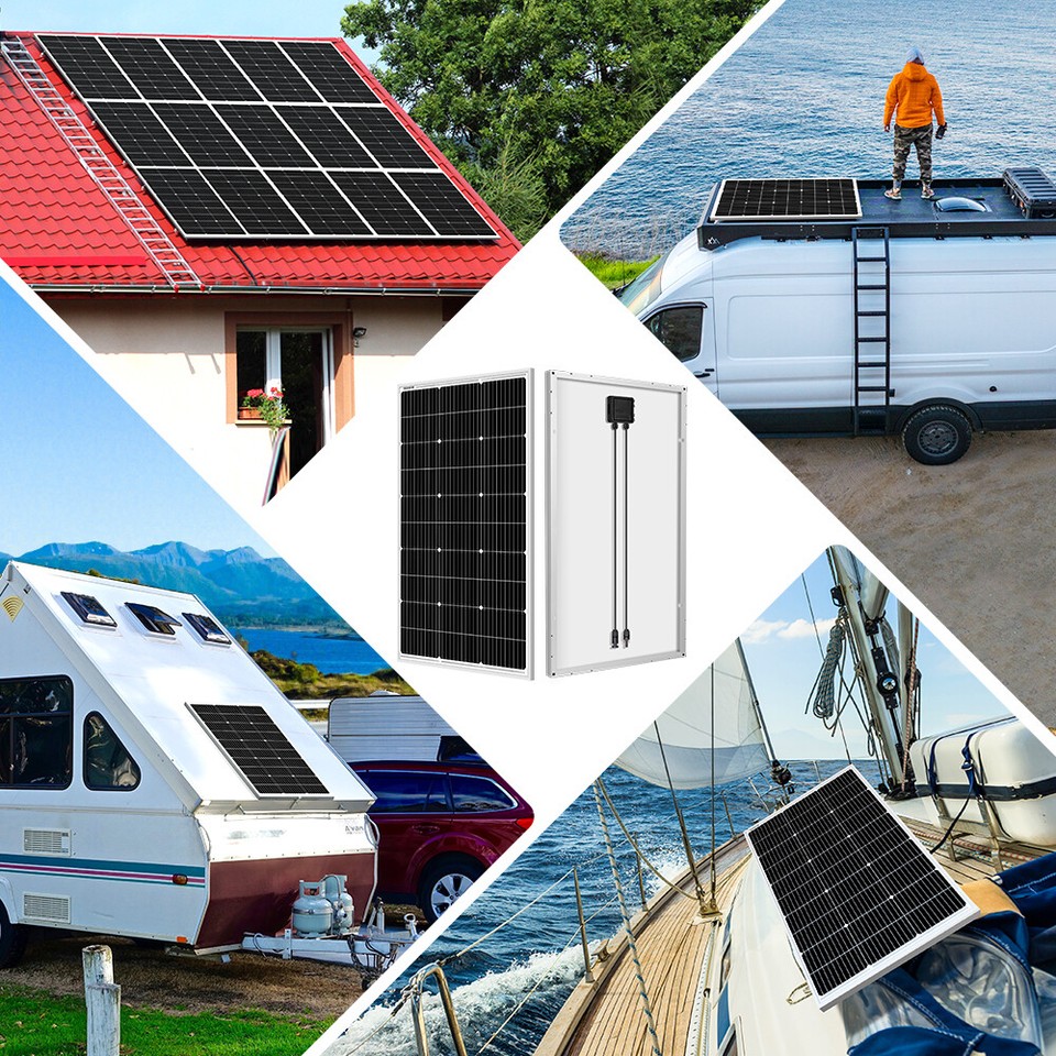 Dokio 100w 200w 400w 12v Mono Solar Panel for Home/RV/Boat/Battery ...