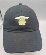 Baby Yoda Hat Cap Strap Back Adjustable Black Casual Cotton Dad Star Wars