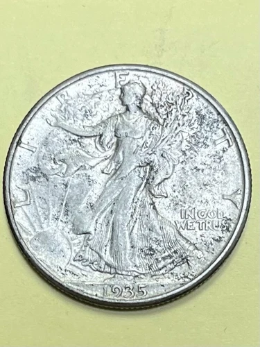 1935 D Walking Liberty Half XF/AU Original