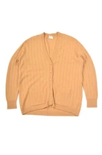 Hawick Scotland Camelhair Lambswool Cashmere Cardigan Sweater Size 42