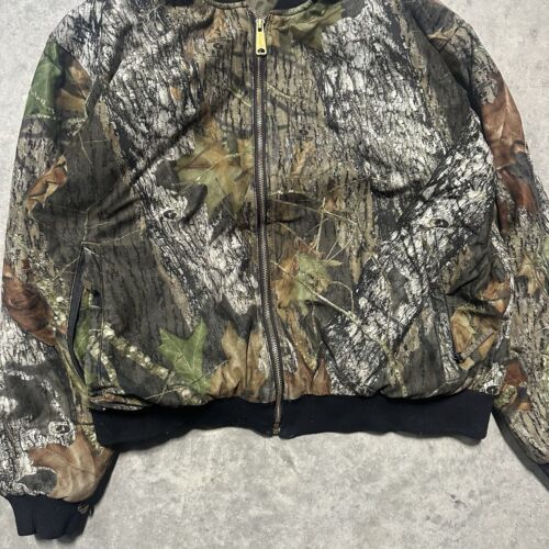 Browning Camo Hunting Puffer Bomber Jacket Reversible Green Men’s Large *Read - Picture 3 of 9