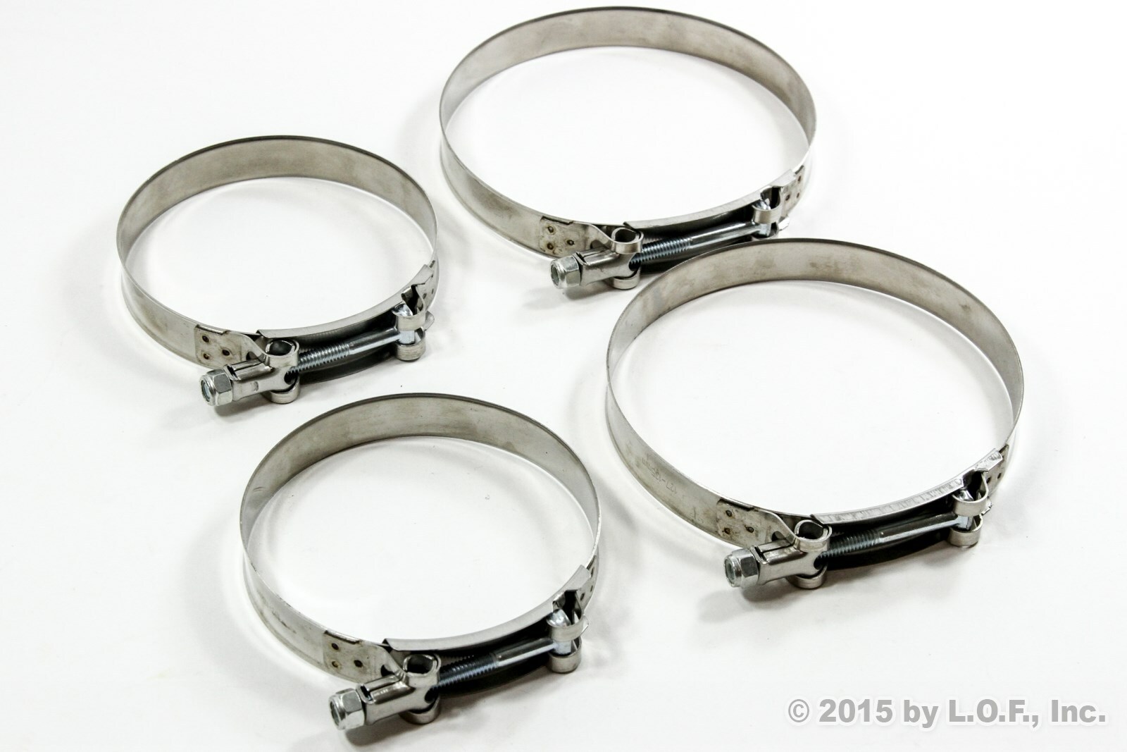 4 PC Stainless Metal Steel T Bolt Hose Clamps Assortment Kit Variety 4