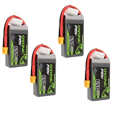 4X Ovonic 11.1V 80C 3S 650mAh Lipo Battery XT30 for RC Car Heli Align Trex 250