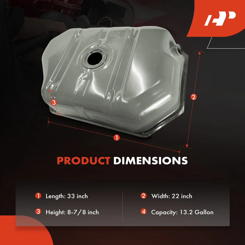 Tanque de combustible plateado de 13,2 galones para Chevrolet Blazer S10 GMC S15 Jimmy 1983-1985 Foto 4 de 4