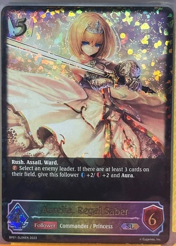 AURELIA, REGAL SABER – SL FOIL – SHADOWVERSE: EVOLVE – BP01-SL06EN