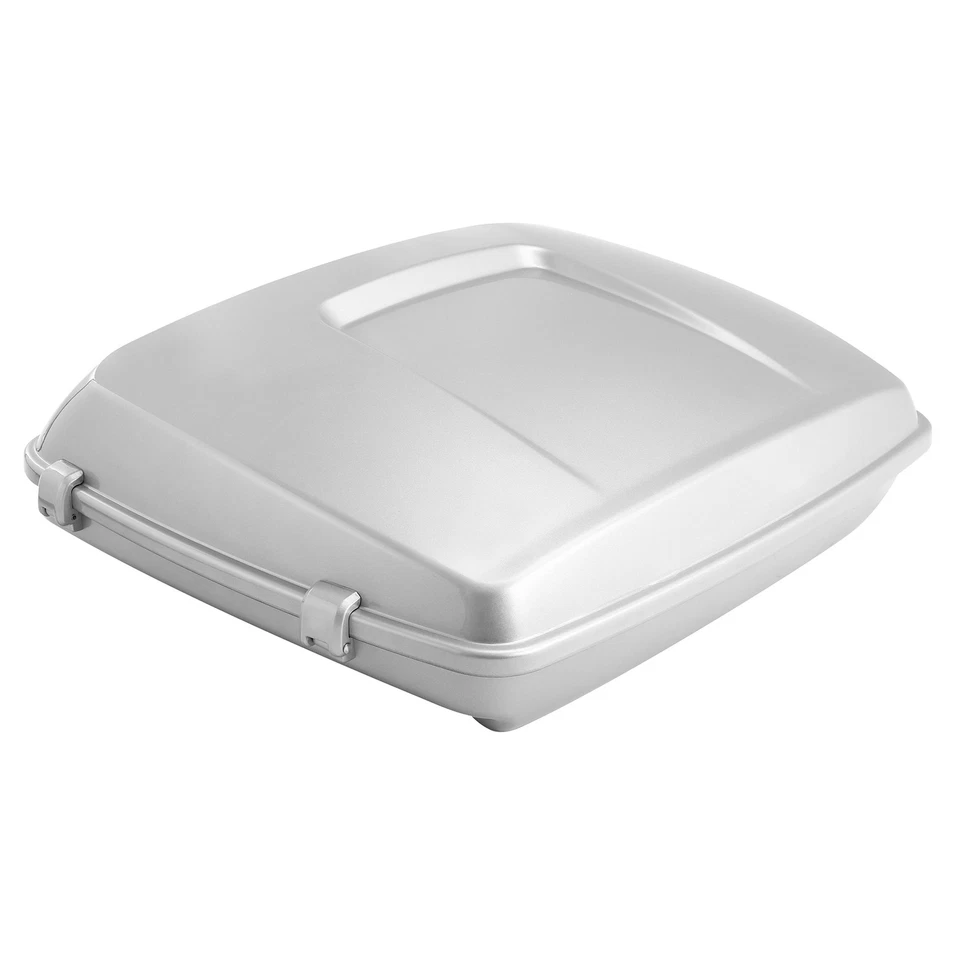 Baúl de afeitar apto para Harley CVO Street Glide acero carbonizado plateado relámpago Foto 4 de 4