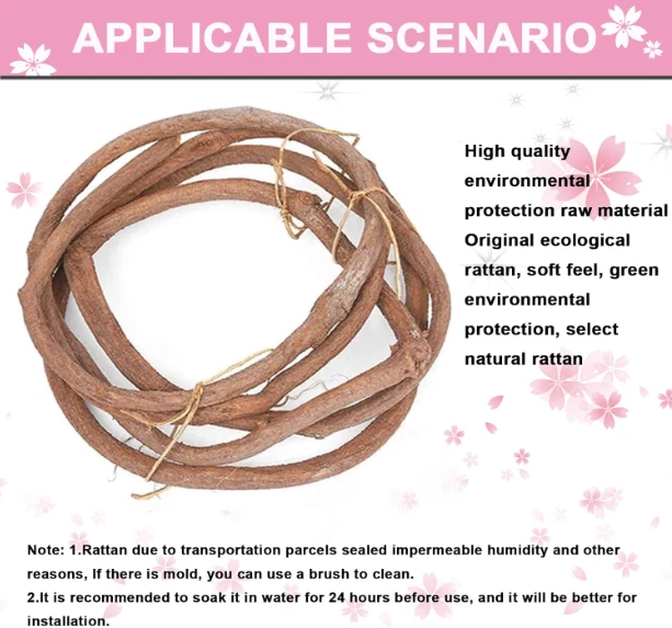 US STOCK Árbol Artificial Flor de Cerezo Sakura Árbol Decoración Cerezo Flor Enredaderas Foto 4 de 4