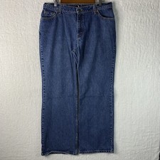 Vintage LEVIS 519 Jeans Women’s Size 16 Reg M. Blue Flare Low Rise Made in USA