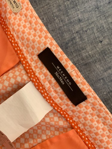 Max Mara Weekend trousers 10 VGC W32 L25 Slim Cigarette ankle capri peach - Picture 6 of 8