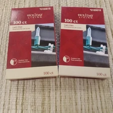 Holiday Living Outdoor Use Christmas  Light Clips 0165618 100 CT. Box Lot Of 2 