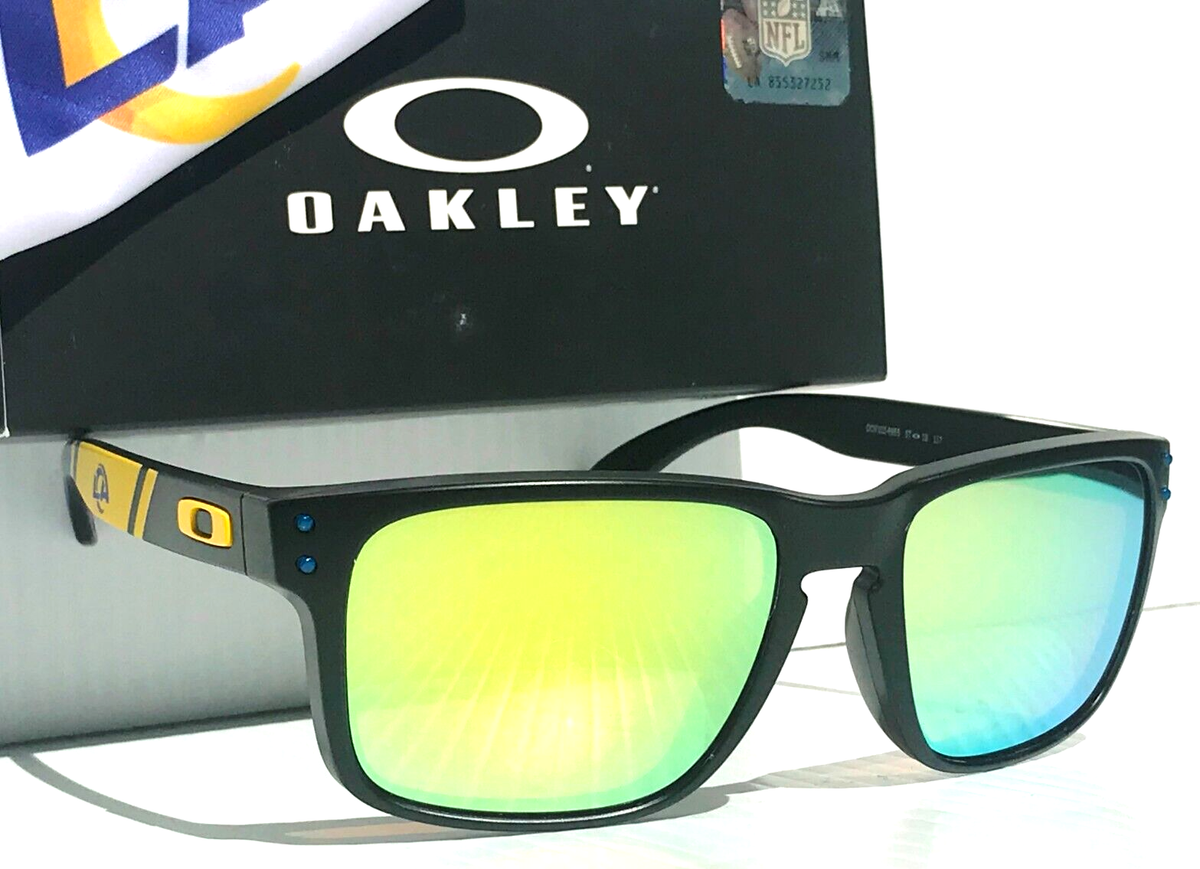 NFL Oakley Holbrook LA RAMS Matte Black POLARIZED Galaxy Gold