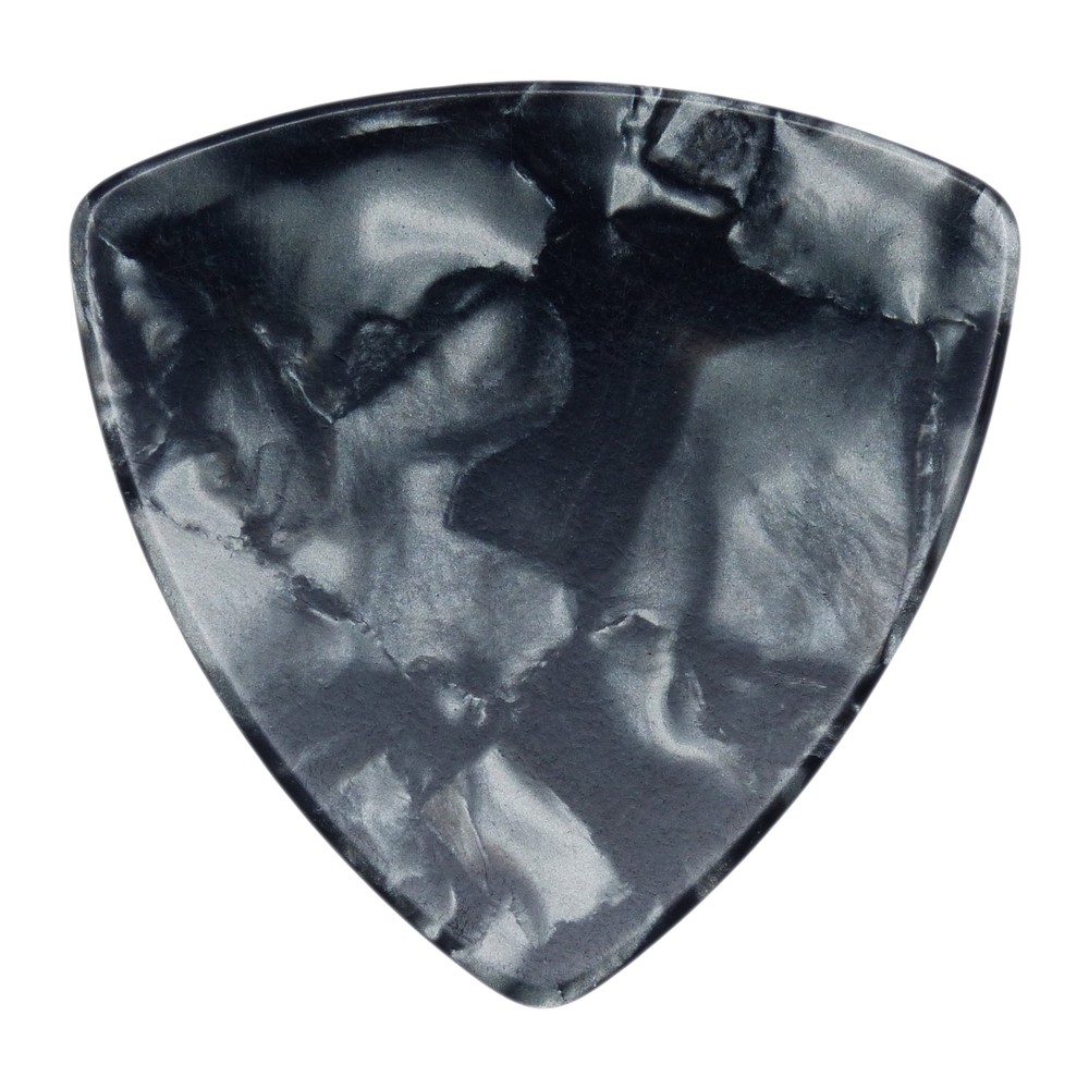 Celluloid Black Pearl Guitar Or Bass Pick - 0.96 mm Heavy - 346 Rounded Triangle
