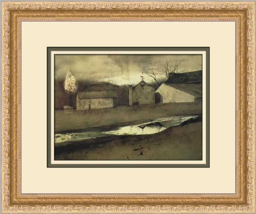 アート・デザイン・音楽 ANDREW WYETH Andrew Wyeth Last Light Custom Framed Print | eBay