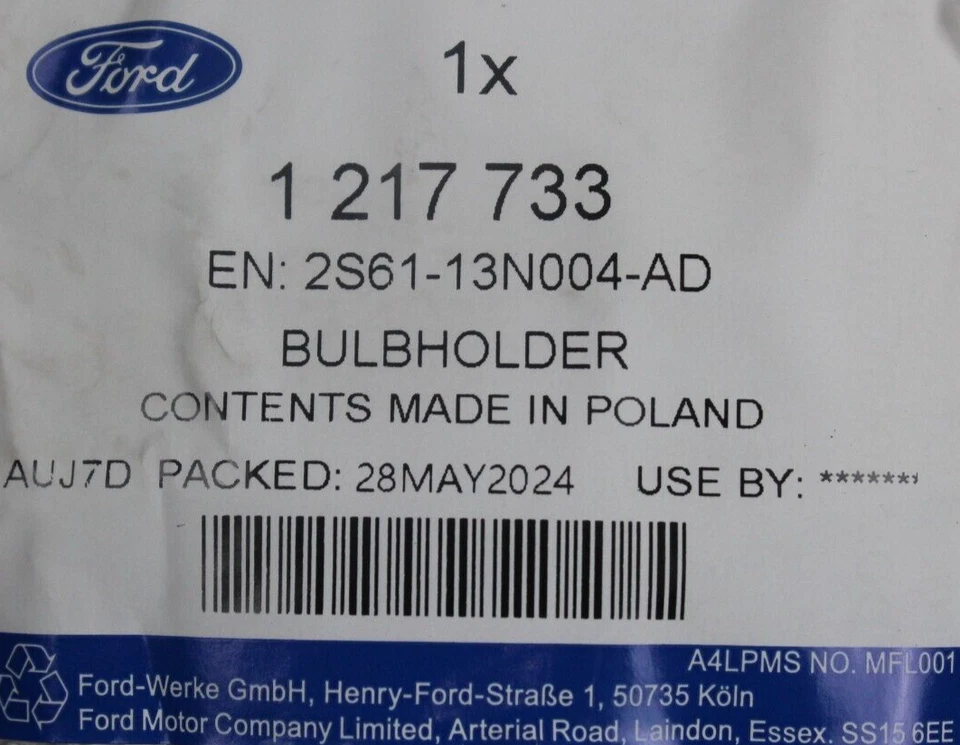 Originale Socket Lampada per Luce Posteriore Ford Fiesta - Fusion fino A 9/2005 - Immagine 3 di 3