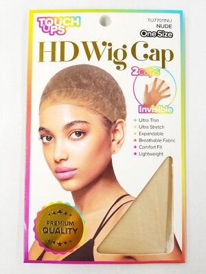 Touch UPS 2 PCS Wig Cap Liner Stocking Stretch HD Invisible Wig Cap One Size