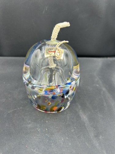 Miriam Pyrcak Poland Colorful Speckled Confetti Orb Crystal Oil Lamp 3.5"