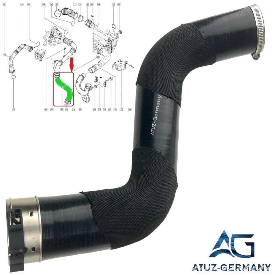 Turbo hose charge air hose for Renault Fluence 1.6 dCi 144605705R - Image 3 of 4