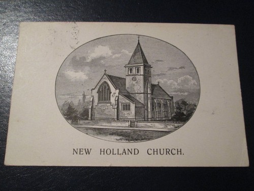 Postcard of New Holland Church (1908 New Holland postmark)