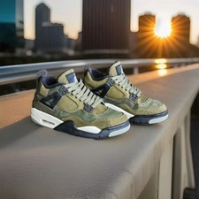 🚨Nike Air Jordan 4 Retro SE Craft Medium Olive  Black  FB9928-200 (GS) Size 5