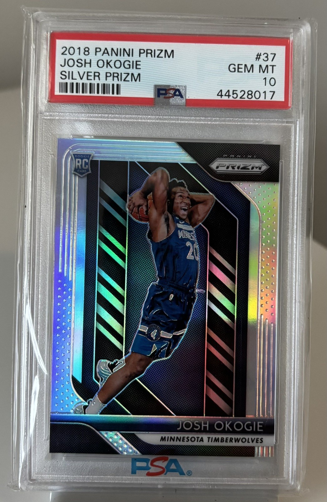 Josh Okogie 2018 Prizm #37 Silver Rookie PSA 10 Gem MT