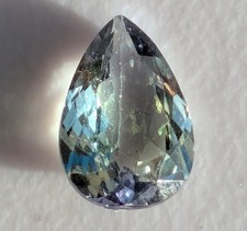 Natural Tanzanite IF Clarity Unheated 1 CT 8.35x6.1mm Pear Shape Tanzania Gems