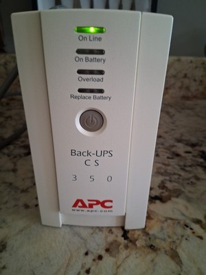 APC CS350 Back-UPS BK350 Power Supply with 6 Outlets Uninterruptible W/Battery