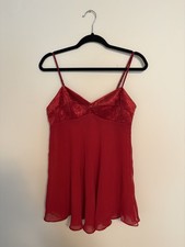 Vintage Victoria s Secret Chemise Babydoll Cami Slip Dress Lingerie