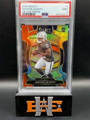 2025 Panini Select Ashton Jeanty Rookie Tie Dye #/25 PSA 9
