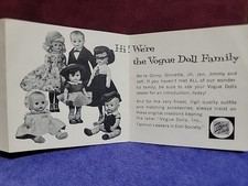 2 vintage 1958 The Vogue Doll Family Ginny Jill Jan Jimmy Ginnette BOOKLET Ad