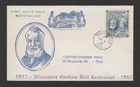 Canada 1947 Alexander Graham Bell FDC unusual cachet - Convery-Hoover Press