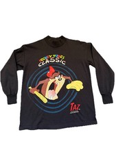 Vintage Looney Tunes Taz Shirt Small Classic Tasmanian Devil Cartoon 90s
