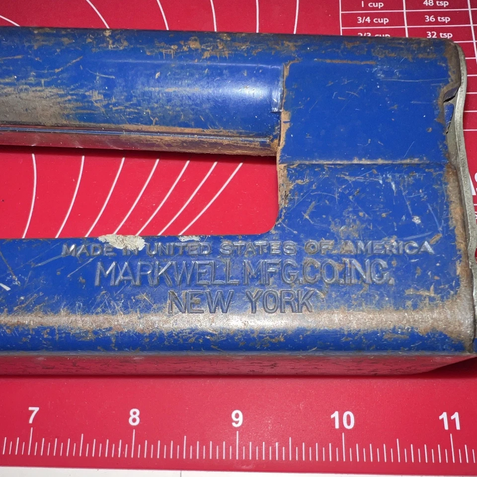 Markwell RB Schwerlast Hefter blau Metall Gummi manuell Bürowerkzeug - Bild 3 von 4