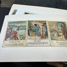 Lot de cartes anciennes vers bibliques