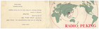 Vintage Ansichtskarte RADION PEKING Redaktion Empfangsbericht 1966 Sammlerstück