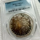New Listing1921 Morgan Silver Dollar Dark Toner PCGS MS-63 VAM-3FA2 Die Break Cap Back-UNAT