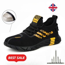 UK SAFETY SHOES MENS WOMENS STEEL TOE CAP TRAINERS LIGHTWEIGHT WORK SHOES SOFT -