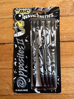VINTAGE 1994 BIC Wavelengths Opposites II #2 Black Mechanical Pencils